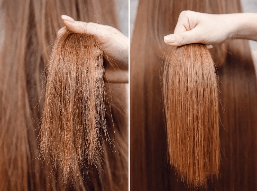 como reduzir o ressecamento e o frizz de cabelo