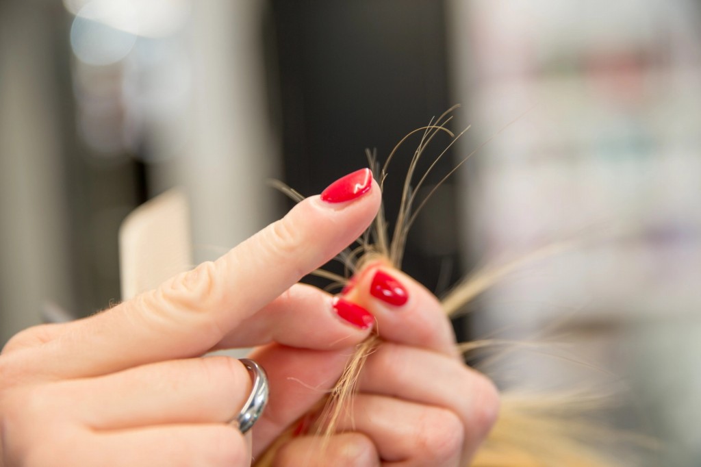 como identificar a quebra do cabelo